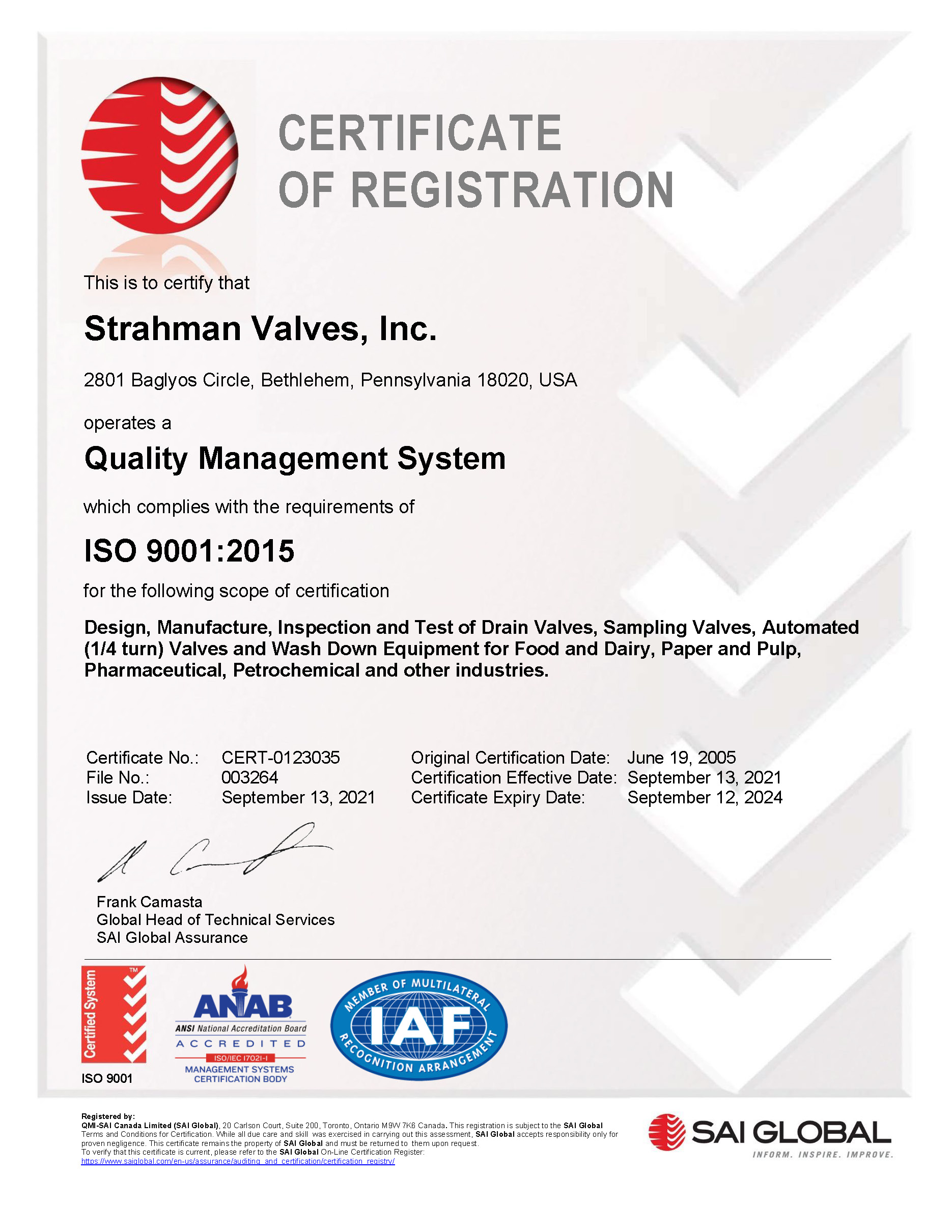 Image of ISO 9001 Certification